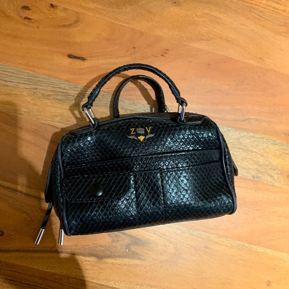 Zadig & Voltaire Black Textured Handbag